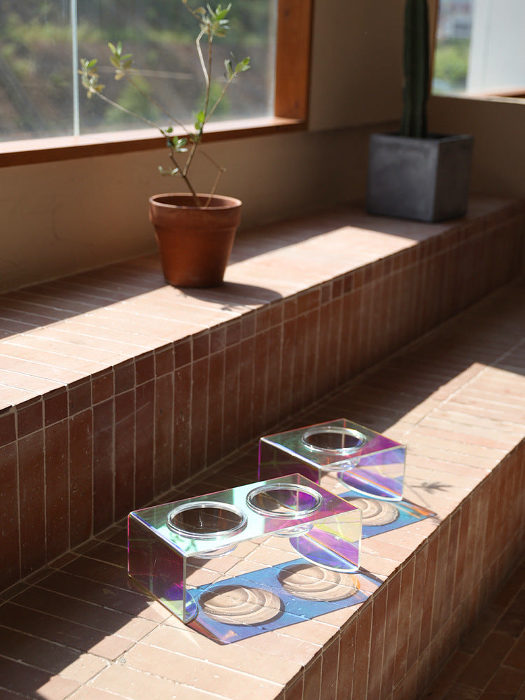 Acrylic Pet Dazzling Bowl Food Basin Small Dog - 𝓢𝓱𝓸𝓹𝓵𝓮𝓬𝔂