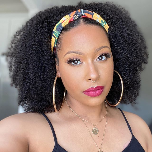 Black Hand Curl Small Curly Tube Binding Twist Fluffy Afro Wig - 𝓢𝓱𝓸𝓹𝓵𝓮𝓬𝔂