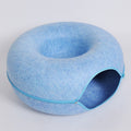 Four Seasons Available Cat Nest Round Woolen Felt Pet Dual-use Cat Nest Tunnel Interactive Training Toy Grey Felt Cat Nest - 𝓢𝓱𝓸𝓹𝓵𝓮𝓬𝔂