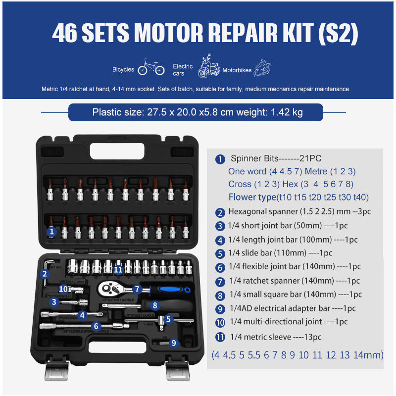 Socket Ratchet Wrench Set Repair Tools - 𝓢𝓱𝓸𝓹𝓵𝓮𝓬𝔂