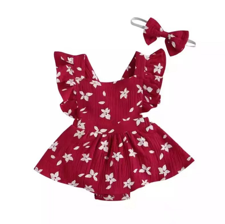 Baby Harness Print Dress Crawling Clothes - 𝓢𝓱𝓸𝓹𝓵𝓮𝓬𝔂