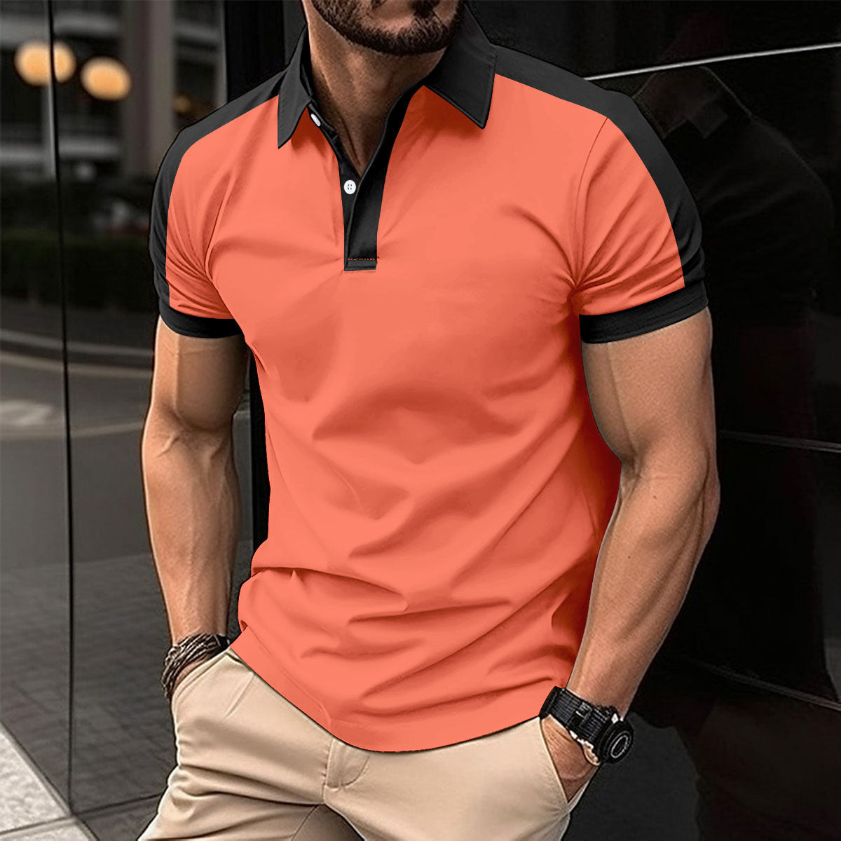Men's Short Sleeve Business Shirt Summer Casual Polo Shirts - 𝓢𝓱𝓸𝓹𝓵𝓮𝓬𝔂