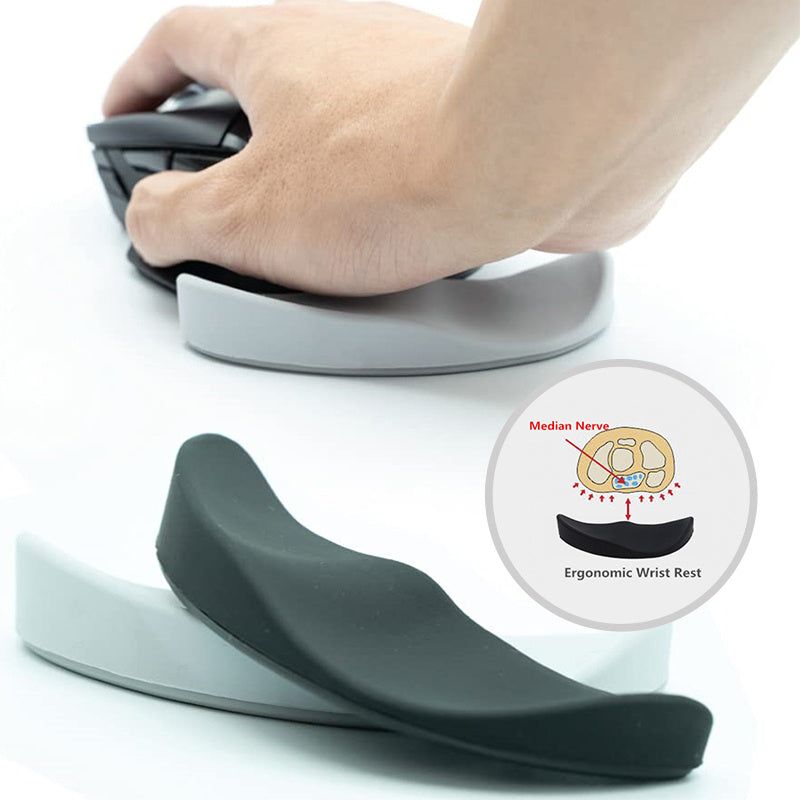 Ergonomic Mouse Wrist Rest Mouse Pads Silicon Gel Non-Slip Streamline Wrist Rest Support Mat Computer Mouse Pad For Office Gaming PC Accessories - 𝓢𝓱𝓸𝓹𝓵𝓮𝓬𝔂