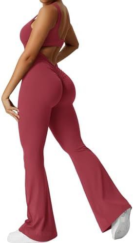 Women Sleeveless Flare Jumpsuits Fitness Yoga Long Pants - 𝓢𝓱𝓸𝓹𝓵𝓮𝓬𝔂