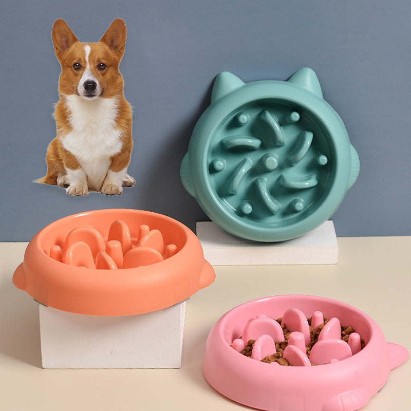 Pet Dog Cat Slow Feeder Bowls Anti Choking Slow Feeder Dish Bowl Home Dog Eating Plate Anti Gulping Bowl Supplies - 𝓢𝓱𝓸𝓹𝓵𝓮𝓬𝔂