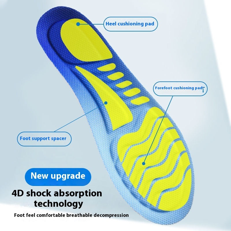 4D Shock Absorption Sports Comfortable Lightweight Insole