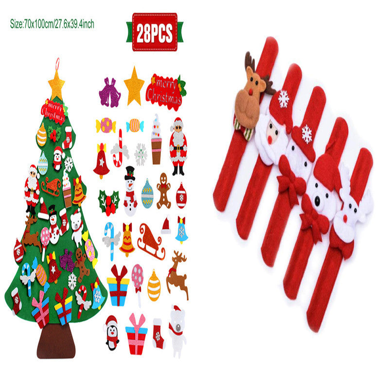 DIY Felt Christmas Tree New Year Toddler Kids Handmade Gift Toys Door Wall Hanging Ornaments Holiday Party Home Decor Set - 𝓢𝓱𝓸𝓹𝓵𝓮𝓬𝔂