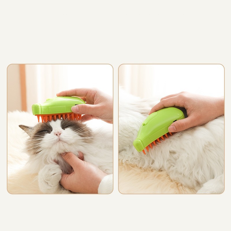3 In 1 Pet Steam Brush Cat Dog Cleaning Steamy Spray Massage Beauty Comb Hair Removal Grooming Supplies Pets Accessories - 𝓢𝓱𝓸𝓹𝓵𝓮𝓬𝔂