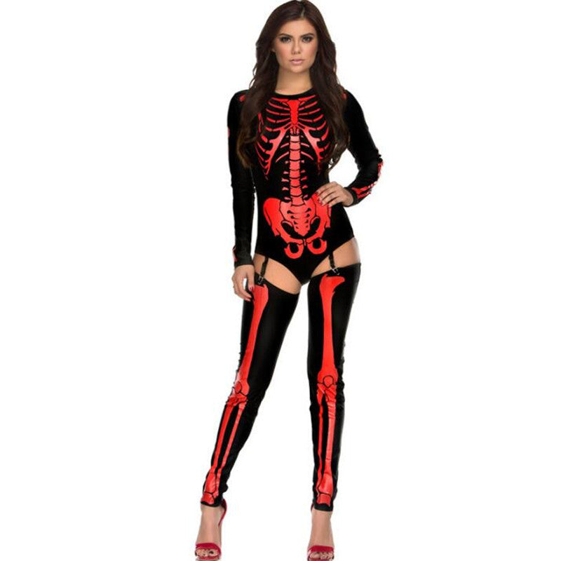 Halloween Cosplay Costume Skull Zombie Uniform - 𝓢𝓱𝓸𝓹𝓵𝓮𝓬𝔂
