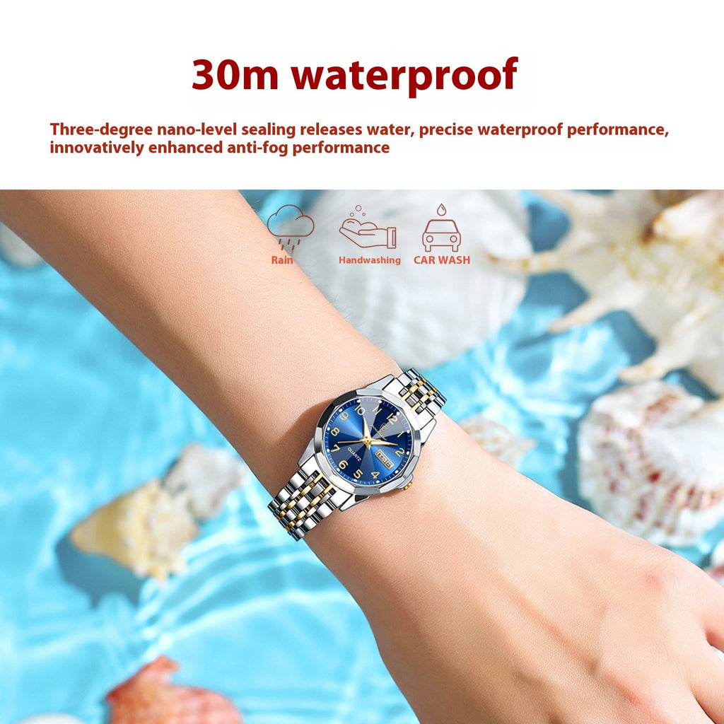 Women's Waterproof Double Calendar Watch - 𝓢𝓱𝓸𝓹𝓵𝓮𝓬𝔂