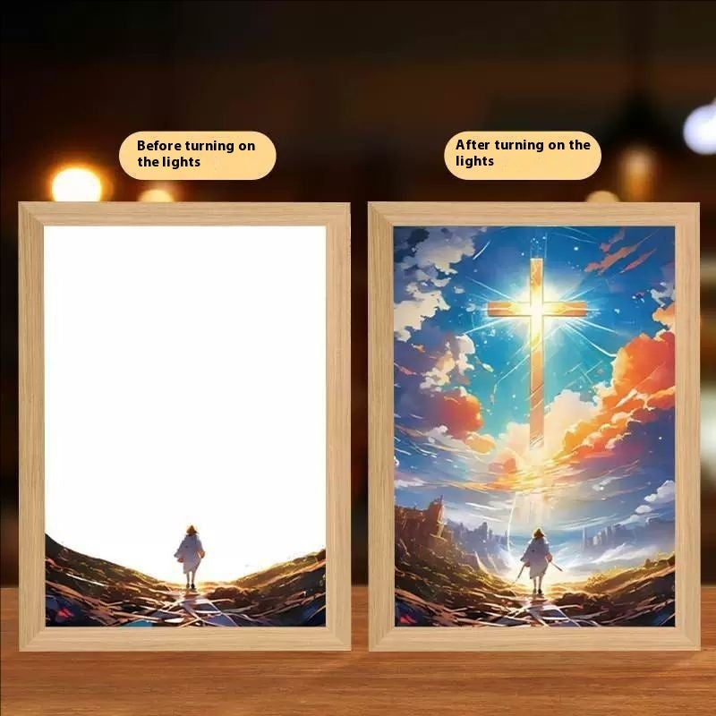 Cross Redemption Garden Sea Home Light Painting - 𝓢𝓱𝓸𝓹𝓵𝓮𝓬𝔂