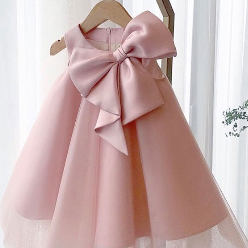 Girls Dress Dress Big Bow Girl Korean Style Baby Girl Dress - 𝓢𝓱𝓸𝓹𝓵𝓮𝓬𝔂