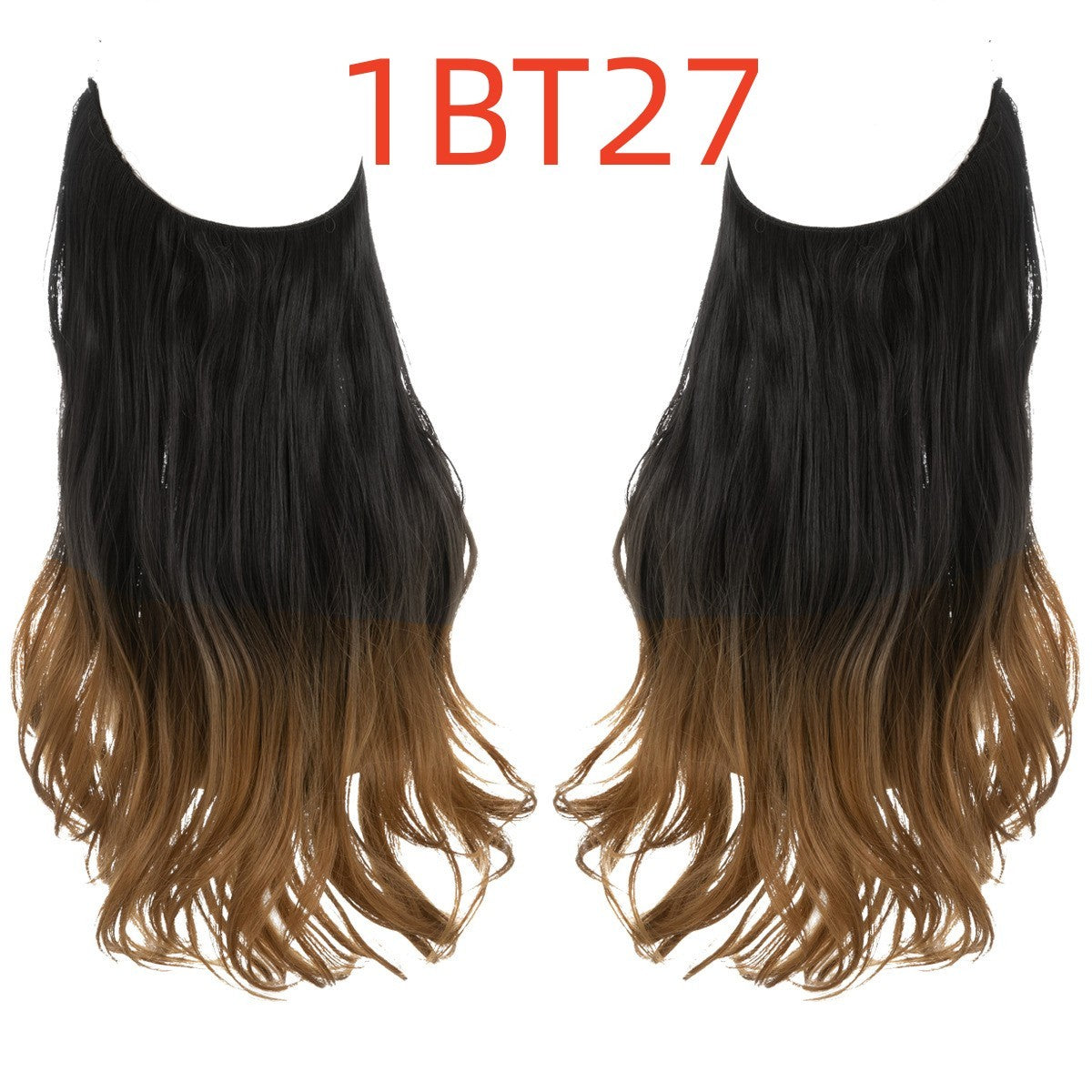 Wig Female Fish Line Type Long Curly Hair Chemical Fiber Extension Piece Matte High Temperature Silk Fish Silk Thread Wig Piece - 𝓢𝓱𝓸𝓹𝓵𝓮𝓬𝔂