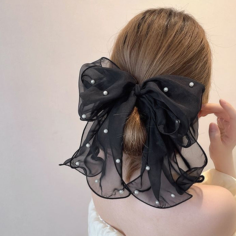 Big Lace White High-grade Hair Accessories Female Back Head Spring Clip Headdress - 𝓢𝓱𝓸𝓹𝓵𝓮𝓬𝔂