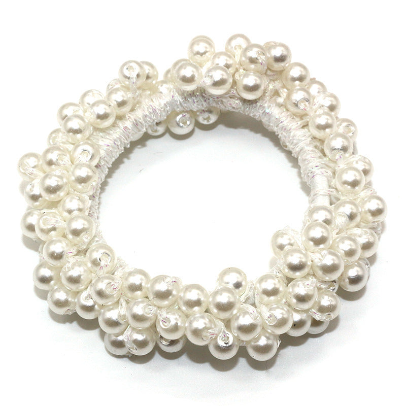 Handmade Crochet Rubber Band Hair Tie Pearl - 𝓢𝓱𝓸𝓹𝓵𝓮𝓬𝔂
