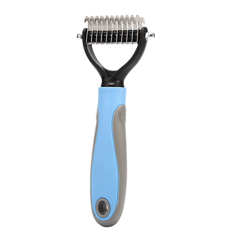 Stainless Double-sided Pet Brush Hair Removal Comb Grooming Dematting Dog Grooming Shedding Tools - 𝓢𝓱𝓸𝓹𝓵𝓮𝓬𝔂