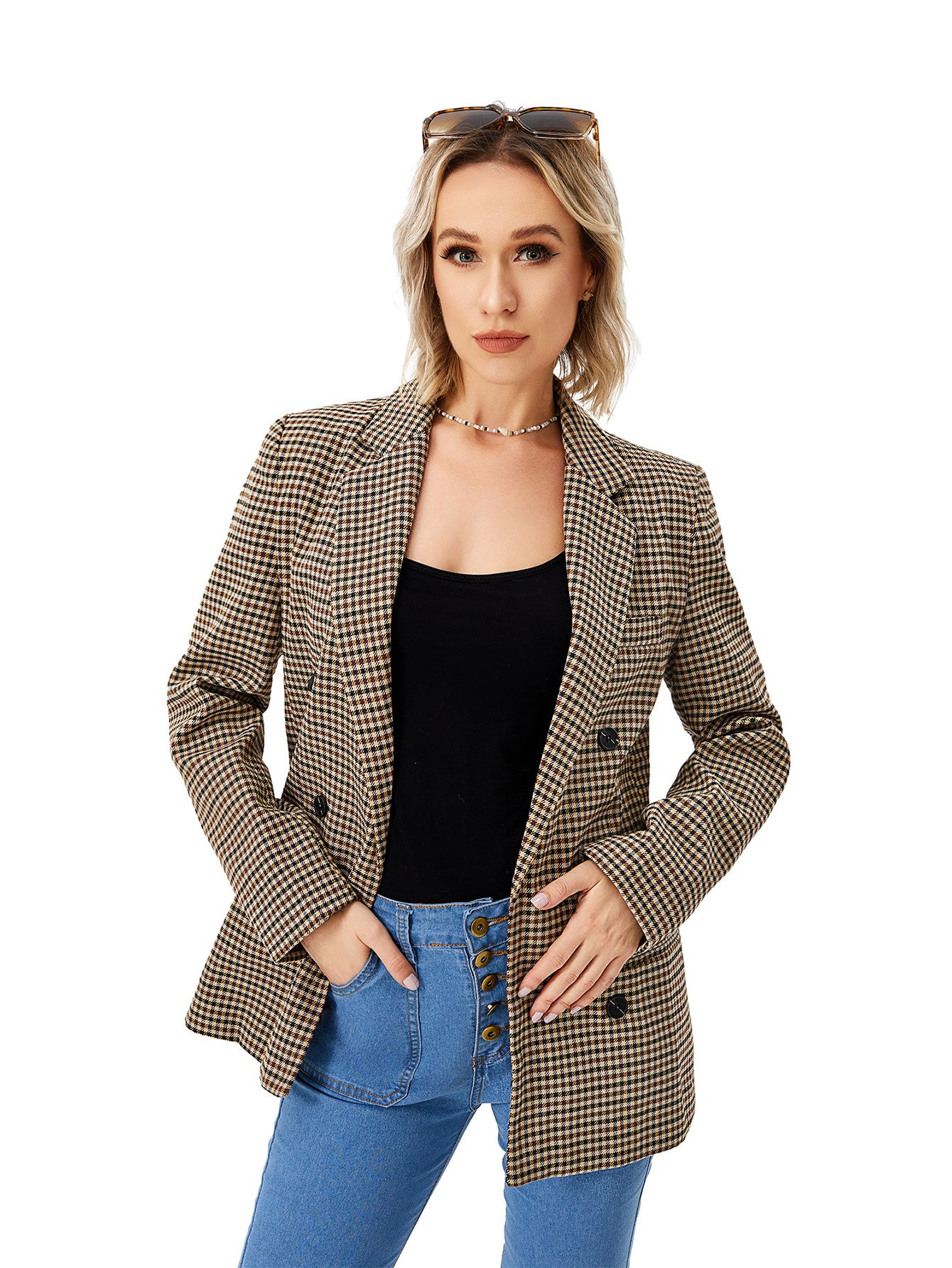 Womens Casual Blazer Jacket  Long Sleeve Work 0ffice Blazer Lapel  Jacket - 𝓢𝓱𝓸𝓹𝓵𝓮𝓬𝔂