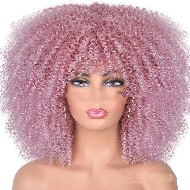 Small Curly Hair Rose Mesh Synthetic Headgear - 𝓢𝓱𝓸𝓹𝓵𝓮𝓬𝔂