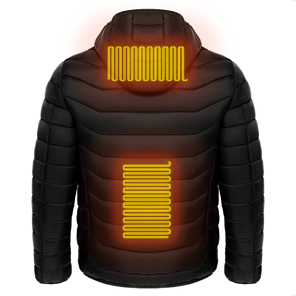 Men Heated Puffer Jacket Electric Heating Coat Insulated Hood Windbreaker 9Heat Zones - 𝓢𝓱𝓸𝓹𝓵𝓮𝓬𝔂
