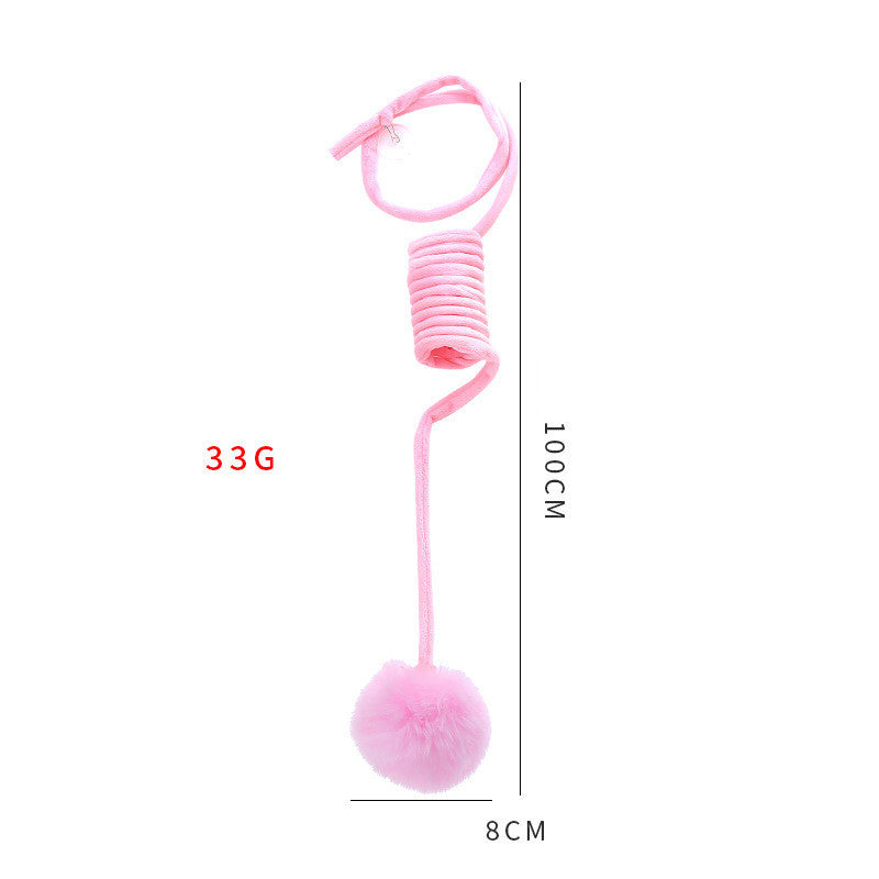 Cat Toy Self-Hi Sucker Spring Rabbit Hair Ball Interactive Play Pet Supplies Interactive Toys - 𝓢𝓱𝓸𝓹𝓵𝓮𝓬𝔂