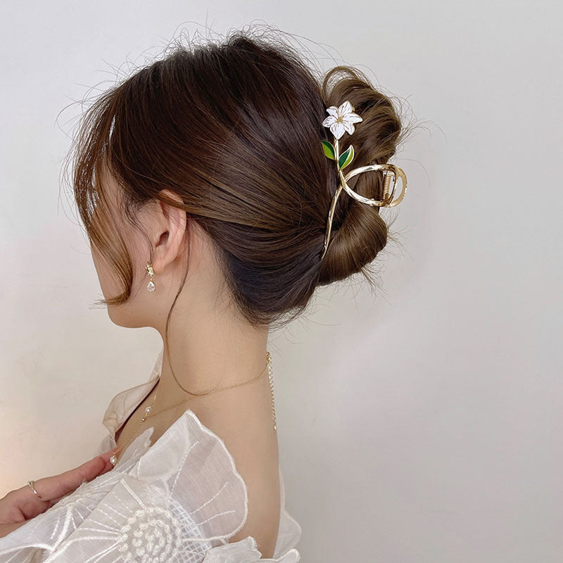 Super Fairy High-end Gardenia Flower Clip Exquisite Hair Clip - 𝓢𝓱𝓸𝓹𝓵𝓮𝓬𝔂
