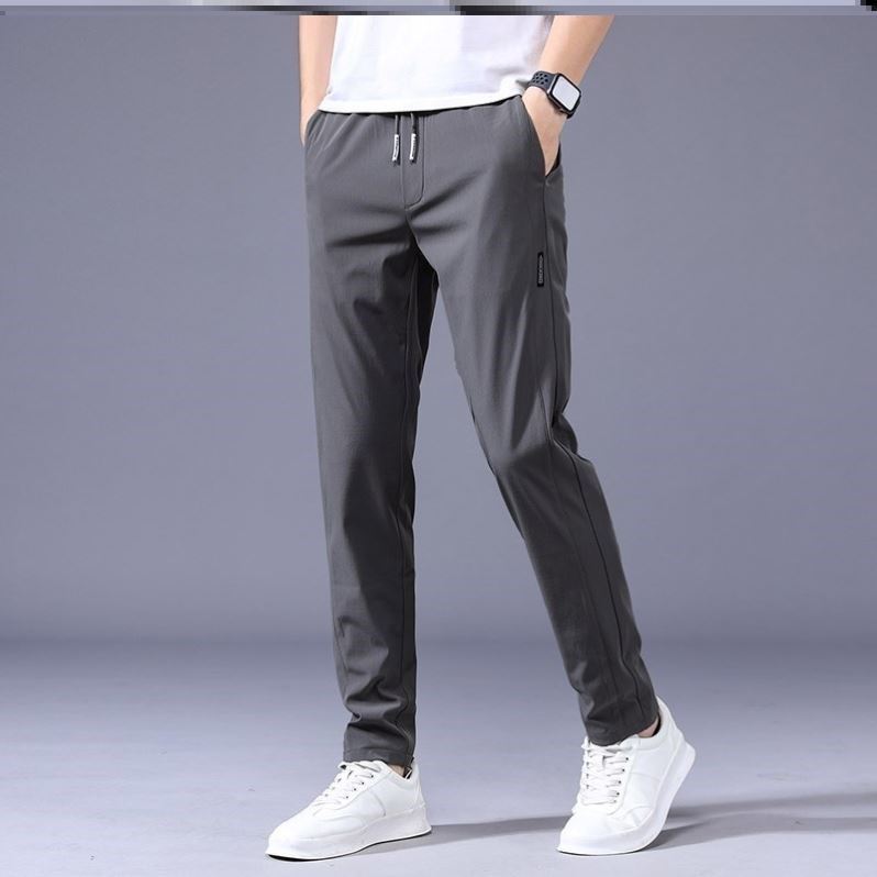 Drawstring Trousers Thin Casual Pants Korean Version Loose Straight Sweatpants Mens Clothing - 𝓢𝓱𝓸𝓹𝓵𝓮𝓬𝔂