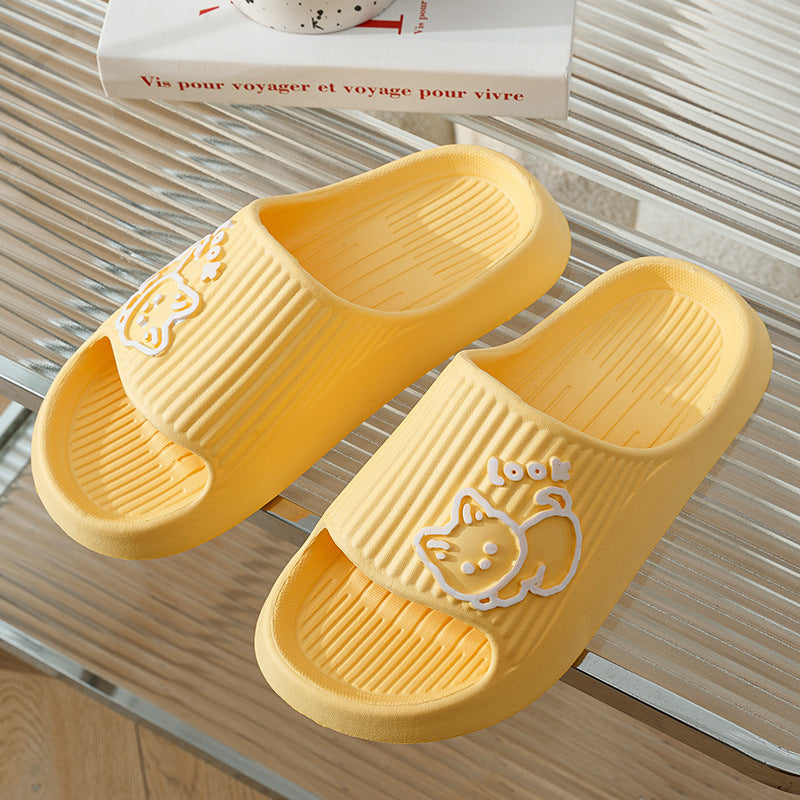 Cute Cat Slippers Summer Women Home Shoes Bath Thick Platform Non-Slip Slides Indoor Outdoor - 𝓢𝓱𝓸𝓹𝓵𝓮𝓬𝔂