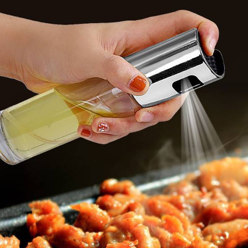 BBQ Healthy Kitchen Cooking Oil Vinegar Spray Bottle Push Type Oil Spray BottlePump Oil Tank Leakproof BBQ Sprayer BBQ Tools Kitchen Gadgets - 𝓢𝓱𝓸𝓹𝓵𝓮𝓬𝔂