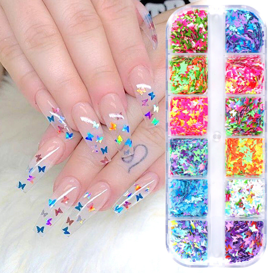 Symphony butterfly sequin nail decoration - 𝓢𝓱𝓸𝓹𝓵𝓮𝓬𝔂