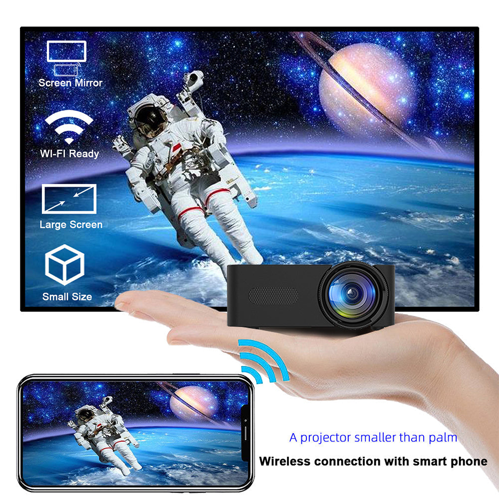 YT100 Home Mini Portable Mini Projector HD Home Wireless Mini Phone Projection 