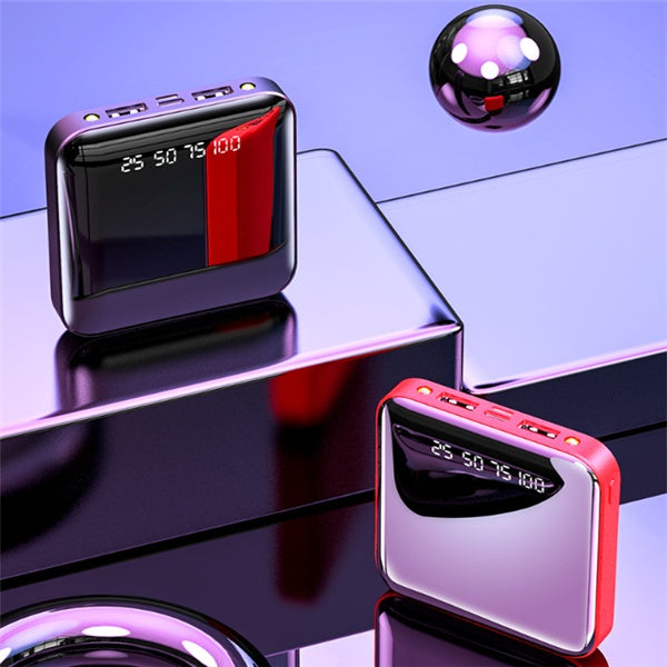 Mini Power Bank 20000 MAh Portable Mirror Digital Display Power Bank - 𝓢𝓱𝓸𝓹𝓵𝓮𝓬𝔂