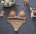 Foreign Trade New Knitted Bikini, Europe And America Beach Shell, Mermaid Lady Split Sexy Swimsuit Set