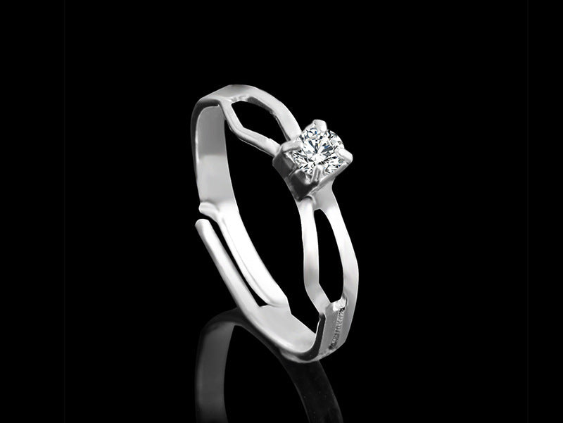 4 Pieces Rhinestones Necklace Set With Earrings Ring And Bracelet Fashion Jewelry For Women - 𝓢𝓱𝓸𝓹𝓵𝓮𝓬𝔂