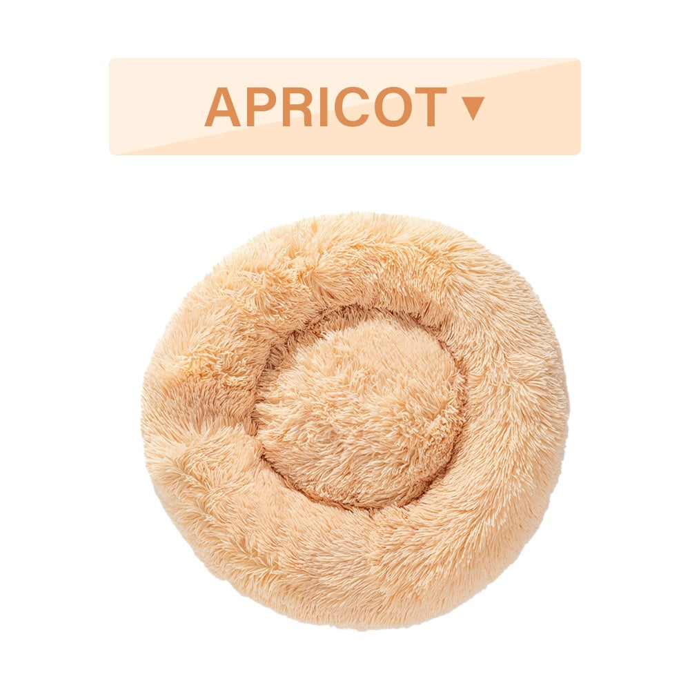 Fluffy Donut Dog Bed  Warm Soft Long Plush Pet Cushion Dog House Cat  Bed Washable Pet Sofa Mat Calming Samll Large Dog Beds - 𝓢𝓱𝓸𝓹𝓵𝓮𝓬𝔂