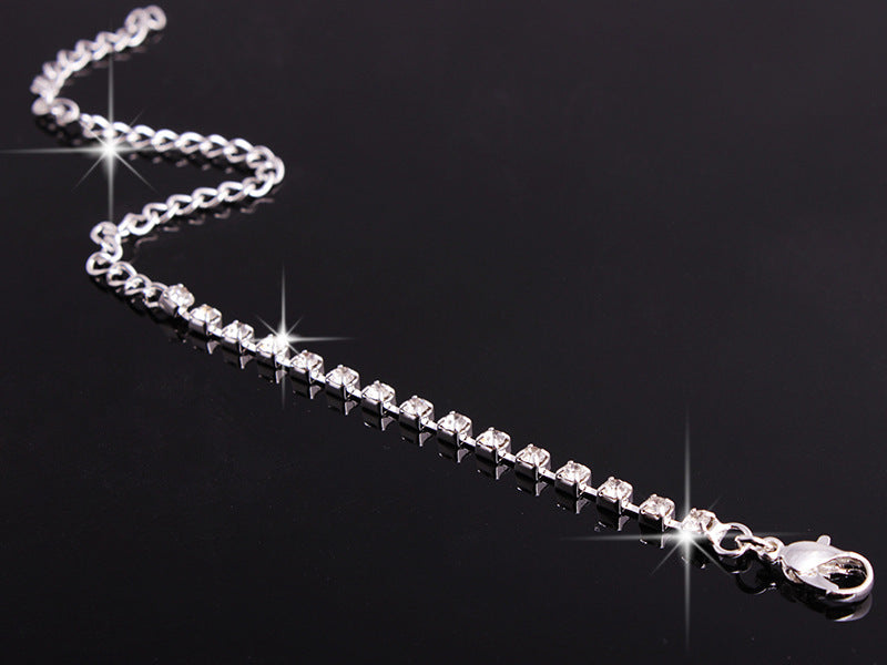 4 Pieces Rhinestones Necklace Set With Earrings Ring And Bracelet Fashion Jewelry For Women - 𝓢𝓱𝓸𝓹𝓵𝓮𝓬𝔂