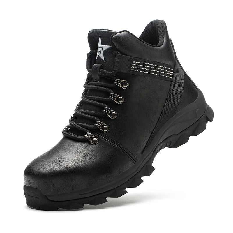 High-top Safety Shoes Construction Protective Footwear Men Steel Toe Shoes Breathable Hiking Boots Puncture Proof Work Boots - 𝓢𝓱𝓸𝓹𝓵𝓮𝓬𝔂