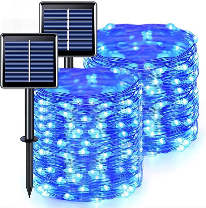 LED Solar Copper Wire Lamp Eight Function Light String