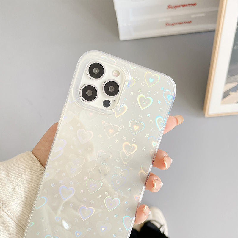 Laser Colorful Love For Double-sided Coated Silicone Phone Case - 𝓢𝓱𝓸𝓹𝓵𝓮𝓬𝔂