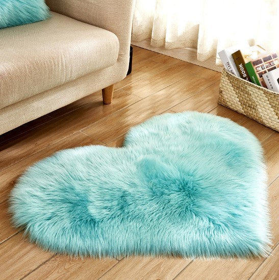 Plush Heart Shaped Carpet Non-Slip Mat Fluffy Rug Floor Mat Blanket Sofa Cushion Foot Pad Carpets For Living Room Home Decor - 𝓢𝓱𝓸𝓹𝓵𝓮𝓬𝔂