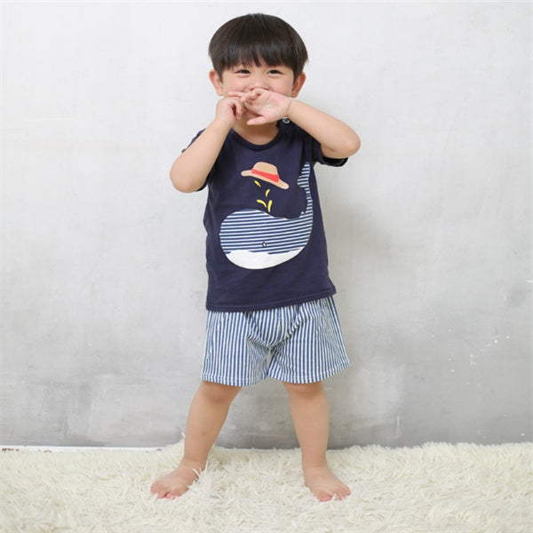 Cartoon Clothing Baby Boy Summer Clothes T-shirt Baby Girl Casual Clothing Sets - 𝓢𝓱𝓸𝓹𝓵𝓮𝓬𝔂