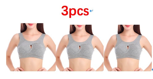 Plus Size Women Bra Ladies Cotton Quake-Proof Underwear Sleep Tops No Buckles Non Wire Lingerie With Removable Padded - 𝓢𝓱𝓸𝓹𝓵𝓮𝓬𝔂