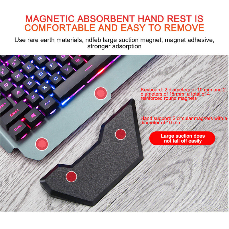 ErgonomicWired Gaming Keyboard with RGB Backlight Phone Holder - 𝓢𝓱𝓸𝓹𝓵𝓮𝓬𝔂