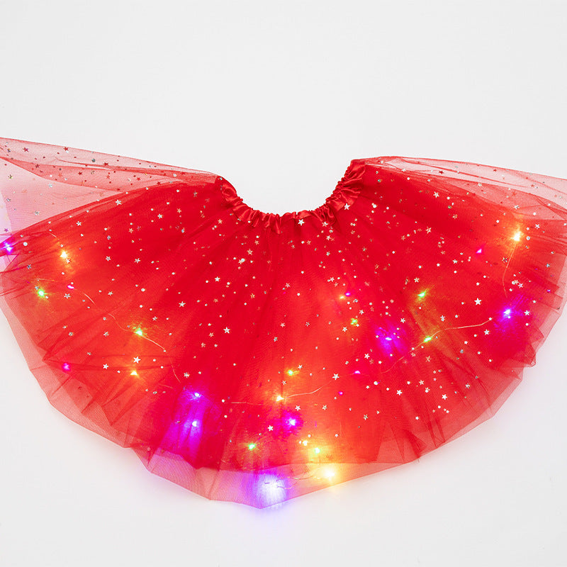 Magical & Luminous  LED Princess Halloween Tutu Skirt Sequins Shiny Skirt - 𝓢𝓱𝓸𝓹𝓵𝓮𝓬𝔂