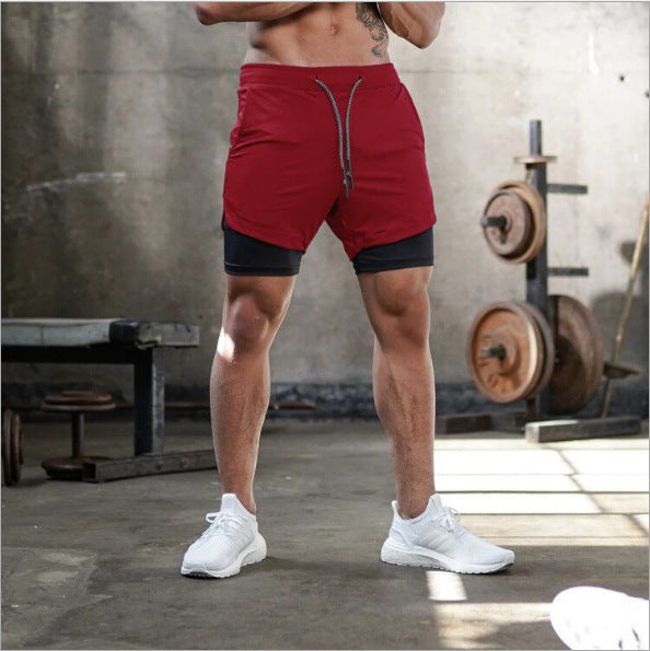 Summer Running Shorts Men 2 in 1 Sports  Shorts - 𝓢𝓱𝓸𝓹𝓵𝓮𝓬𝔂