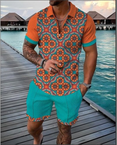 New Men's Summer Short Sleeve Shorts Casual Suit - 𝓢𝓱𝓸𝓹𝓵𝓮𝓬𝔂