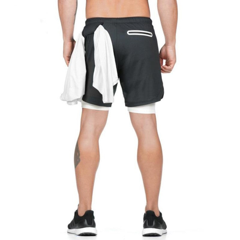 Running Shorts Men 2 In 1 Double-deck Quick Dry GYM  Fitness Jogging Workout  Pants - 𝓢𝓱𝓸𝓹𝓵𝓮𝓬𝔂