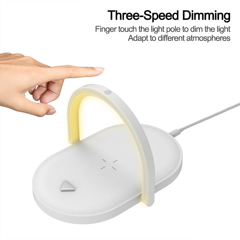 3 In 1 Foldable Wireless Charger Night Light Wireless Charging Station Stonego LED Reading Table Lamp 15W Fast Charging Light - 𝓢𝓱𝓸𝓹𝓵𝓮𝓬𝔂