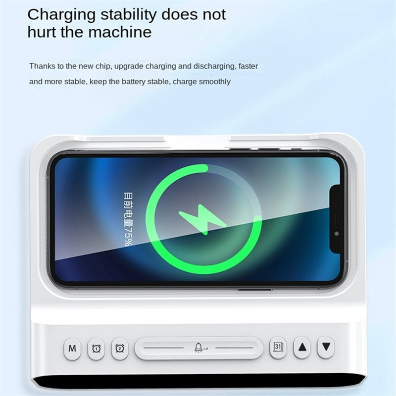 15W Three-in-one Wireless Charger Temperature Tester Multi Alarm Clock Fast Charging Mobile Phone Usb Charger Charging Station - 𝓢𝓱𝓸𝓹𝓵𝓮𝓬𝔂