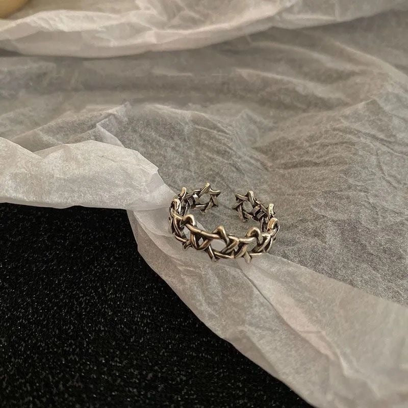 Retro Retro Roman Numerals Three-piece Ring Set Women - 𝓢𝓱𝓸𝓹𝓵𝓮𝓬𝔂