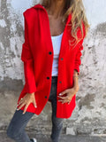 Casual Hooded Single-Breasted Cardigan Fashion Loose Solid Color Jacket Spring And Autumn Women's Clothing - 𝓢𝓱𝓸𝓹𝓵𝓮𝓬𝔂